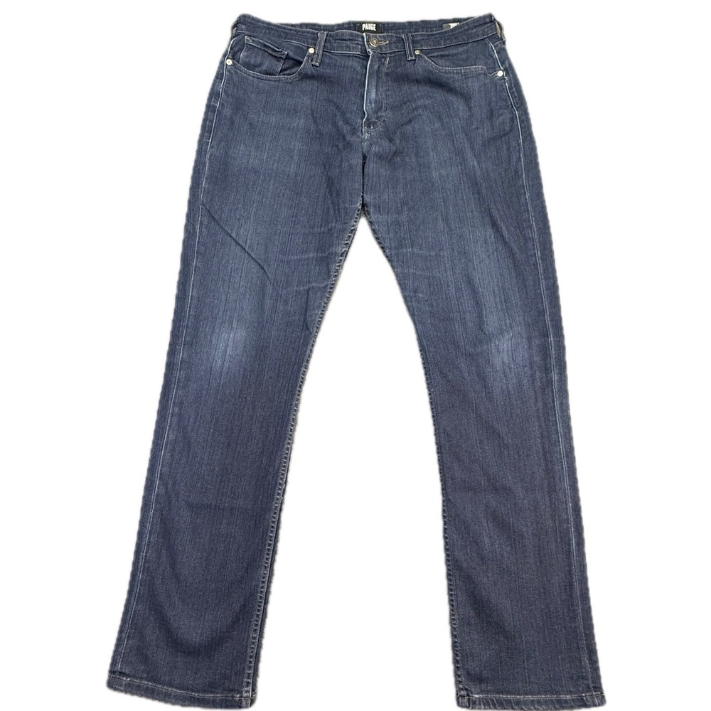 Paige Federal Jeans Mens 34 Blue Slim Straight Dark Wash Stretch M655521-4640